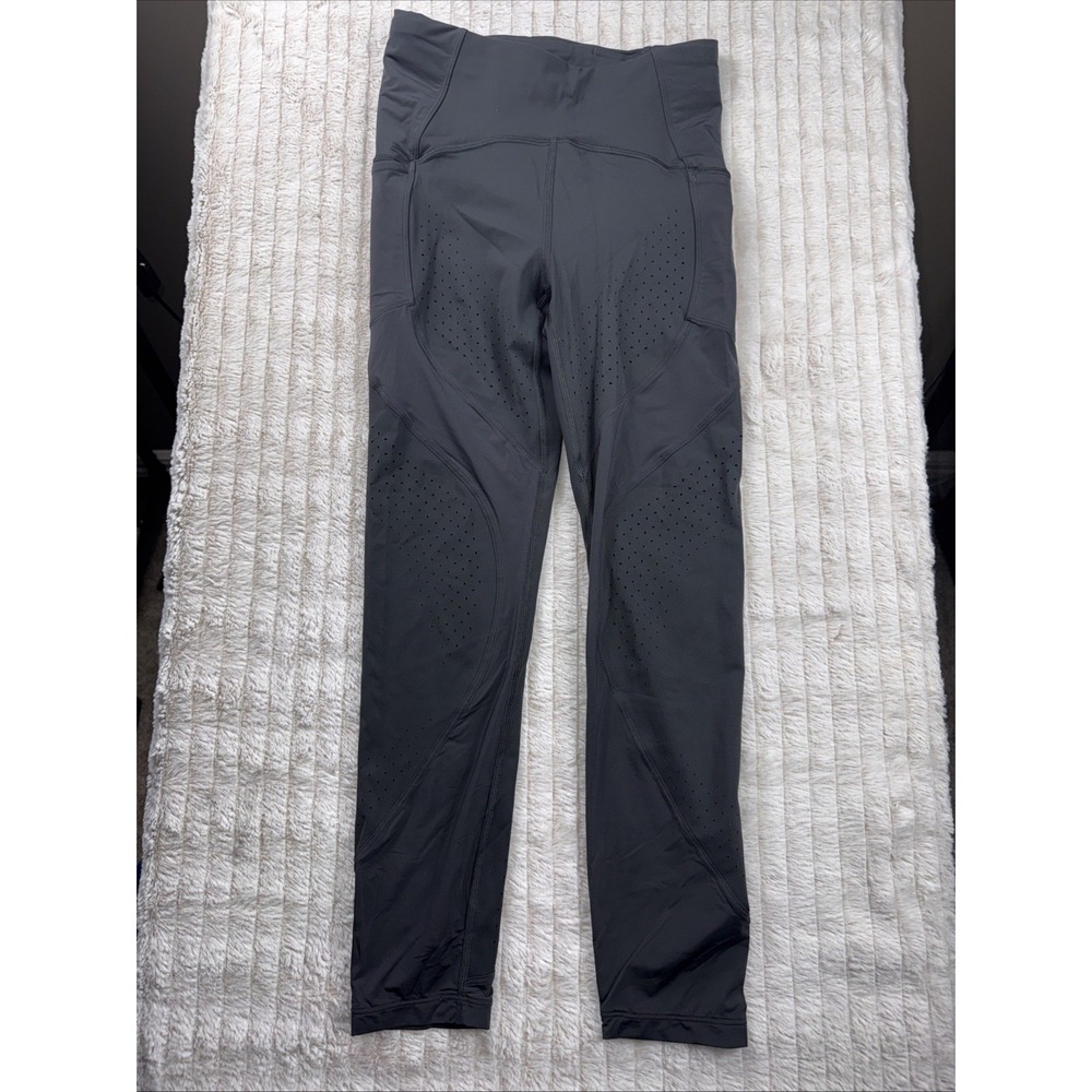 Lululemon Uncovered Strength‎ High Rise 23" Leggings Size 4 Gray EXCELLENT Women